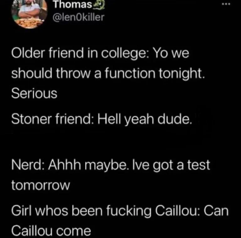 CAN CAILLOU COME? Genuinely No.