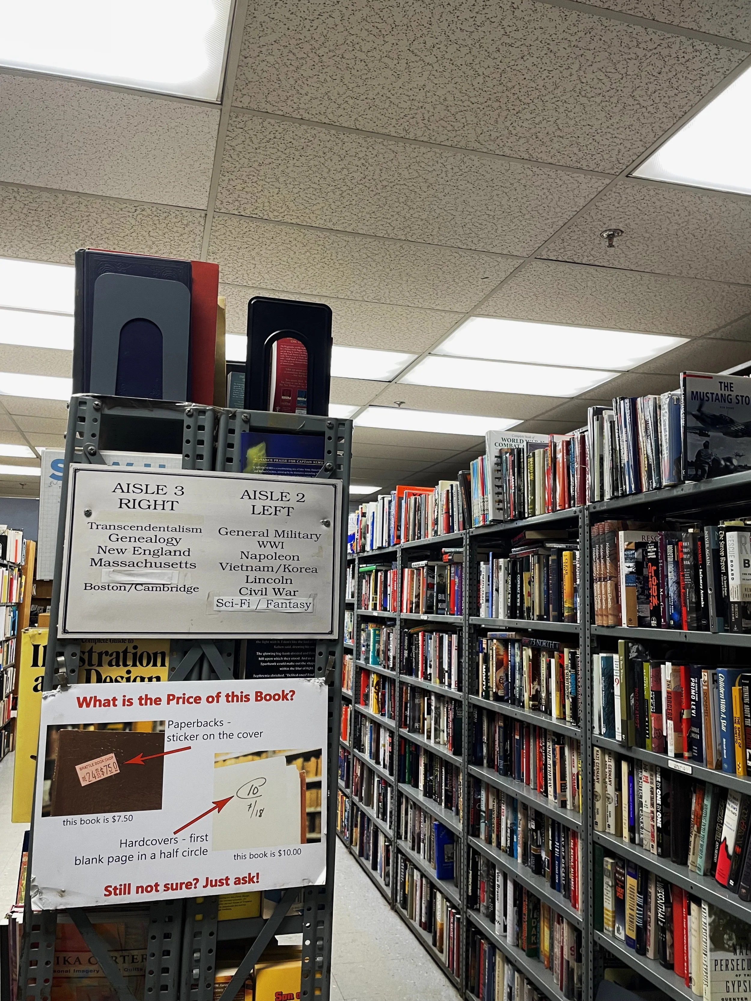 Helpful signage, a constant theme throughout the shop, makes browsing a breeze.
