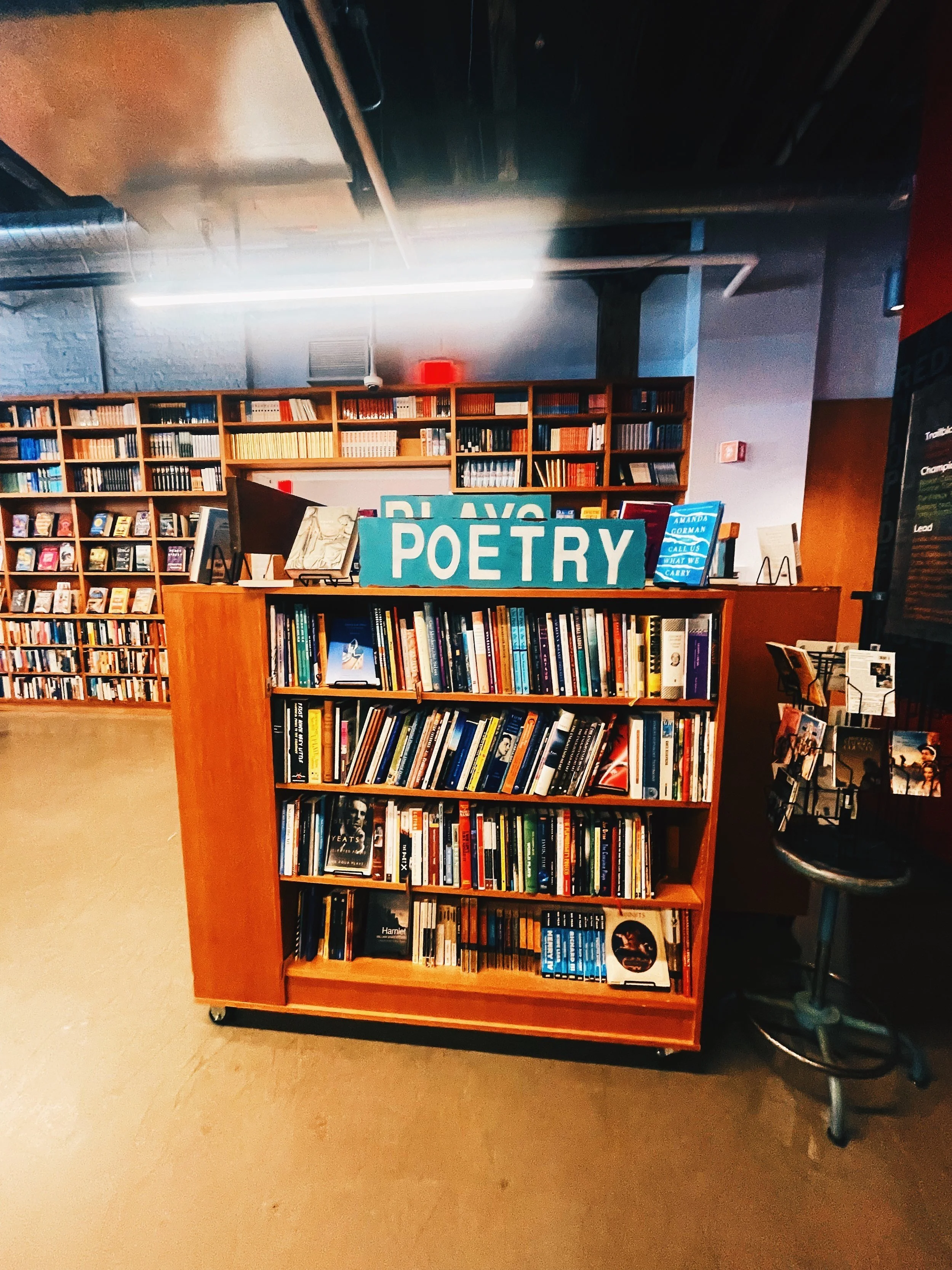 Poetry: the section I always go back to multiple times while at a bookstore.